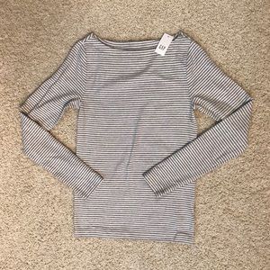 GAP long sleeve boatneck - Gray stripe